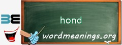 WordMeaning blackboard for hond